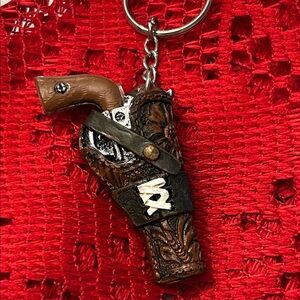 Western Gun Keychain